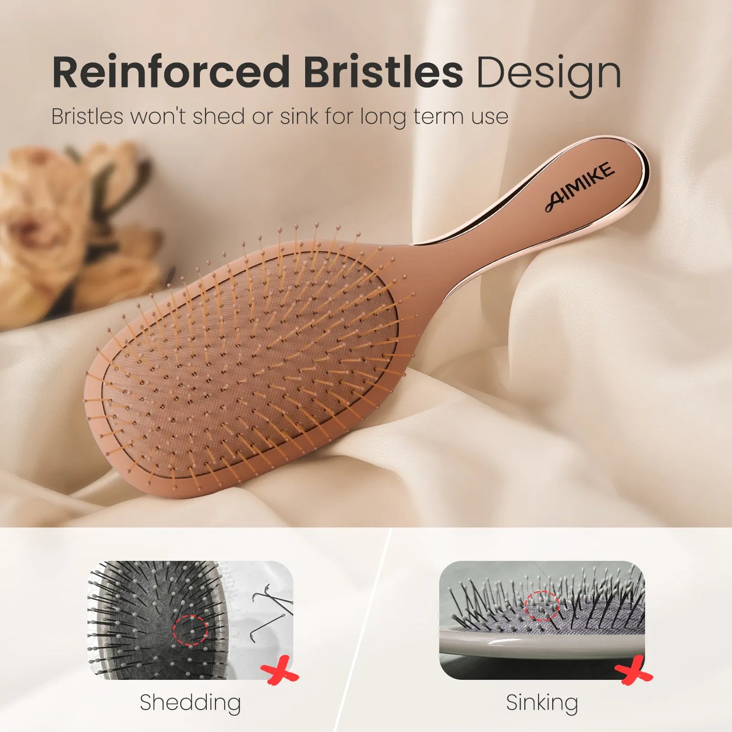 Air Cushion Detangling Brush - Mocha Mousse