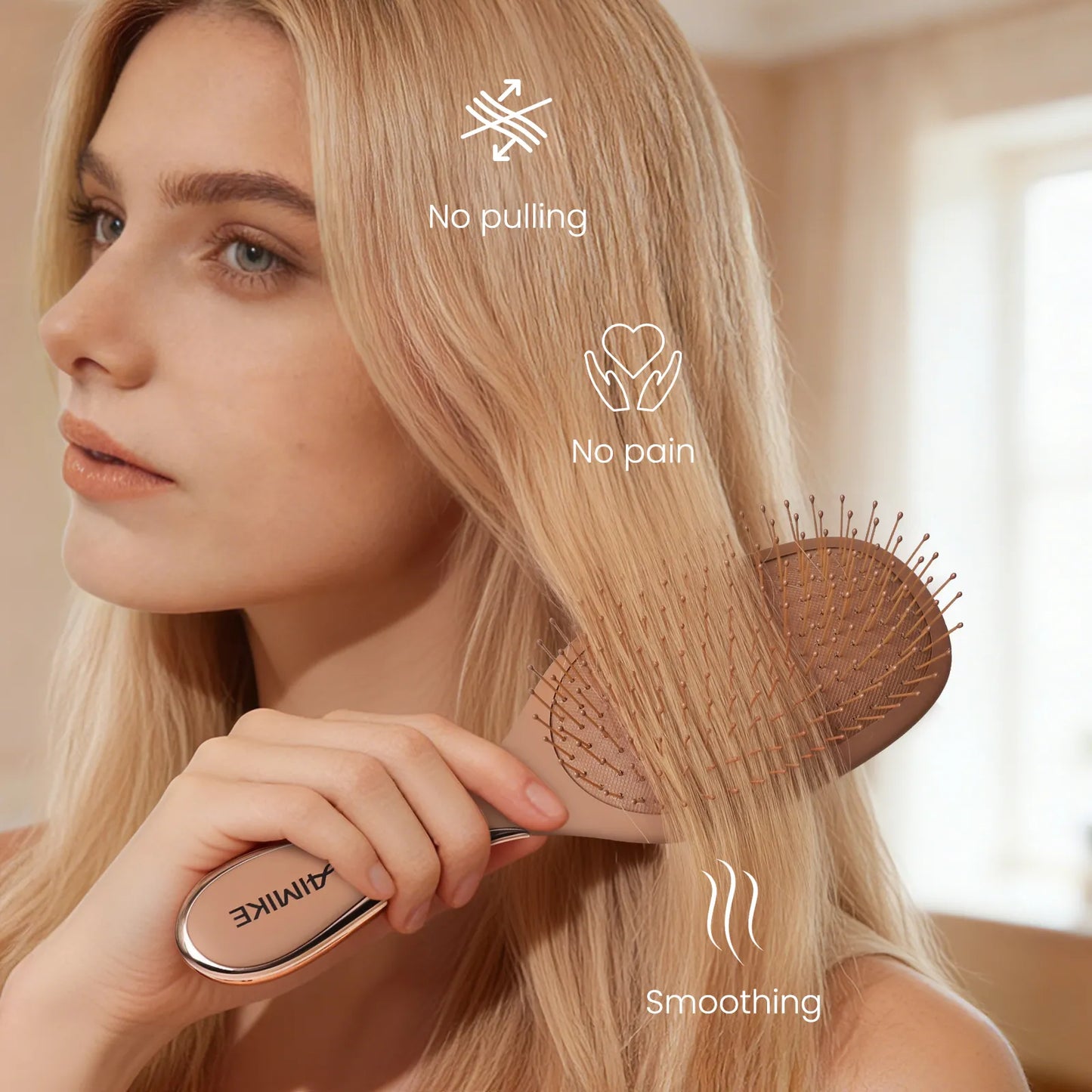 Air Cushion Detangling Brush - Mocha Mousse