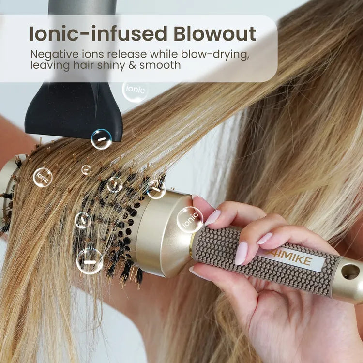 Nano Ceramic Ionic Boar Bristle Round Brush
