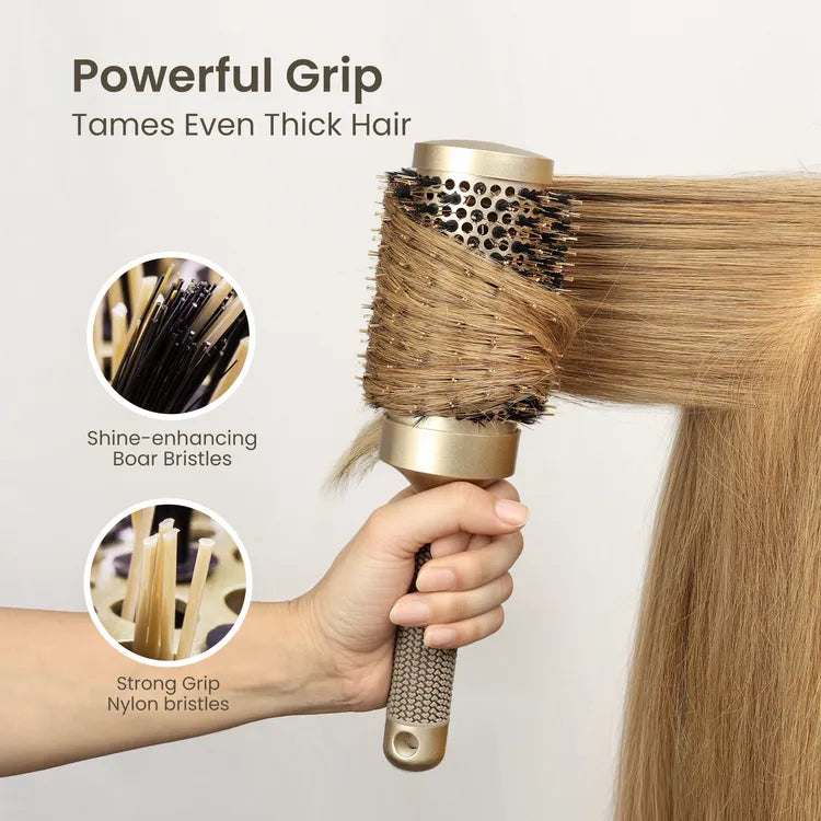 Nano Ceramic Ionic Boar Bristle Round Brush