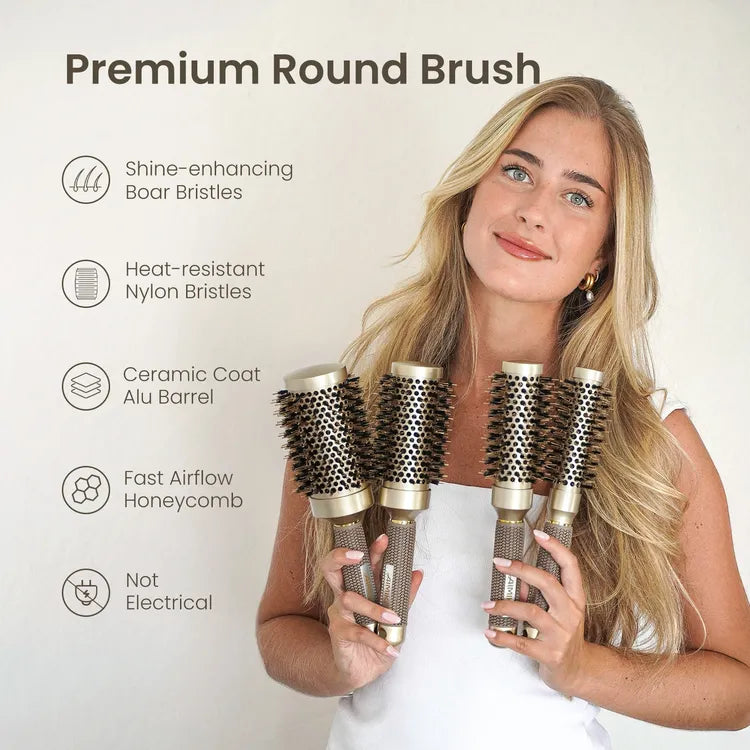 Nano Ceramic Ionic Boar Bristle Round Brush