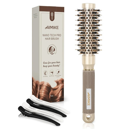 AIMIKE Nano Ceramic Ionic Boar Bristle Round Brush