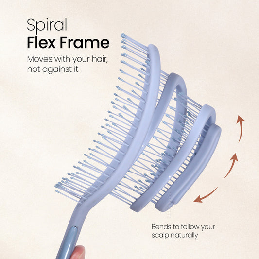SpiraFlexi Adaptive Vented Detangler Brush - Blue