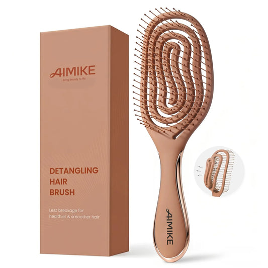 SpiraFlexi Adaptive Vented Detangler Brush - Velvet Mocha
