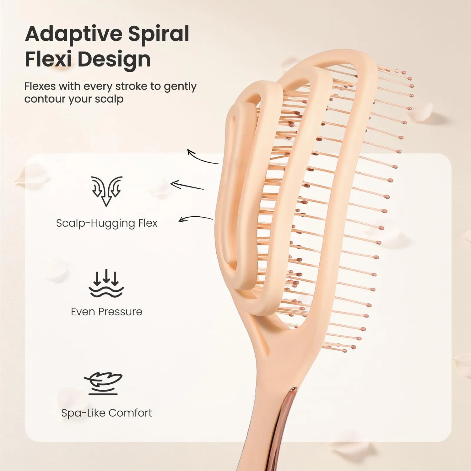 SpiraFlexi Adaptive Vented Detangler Brush - Rose Gold