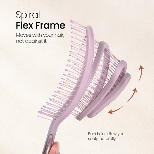 SpiraFlexi Adaptive Vented Detangler Brush - Purple