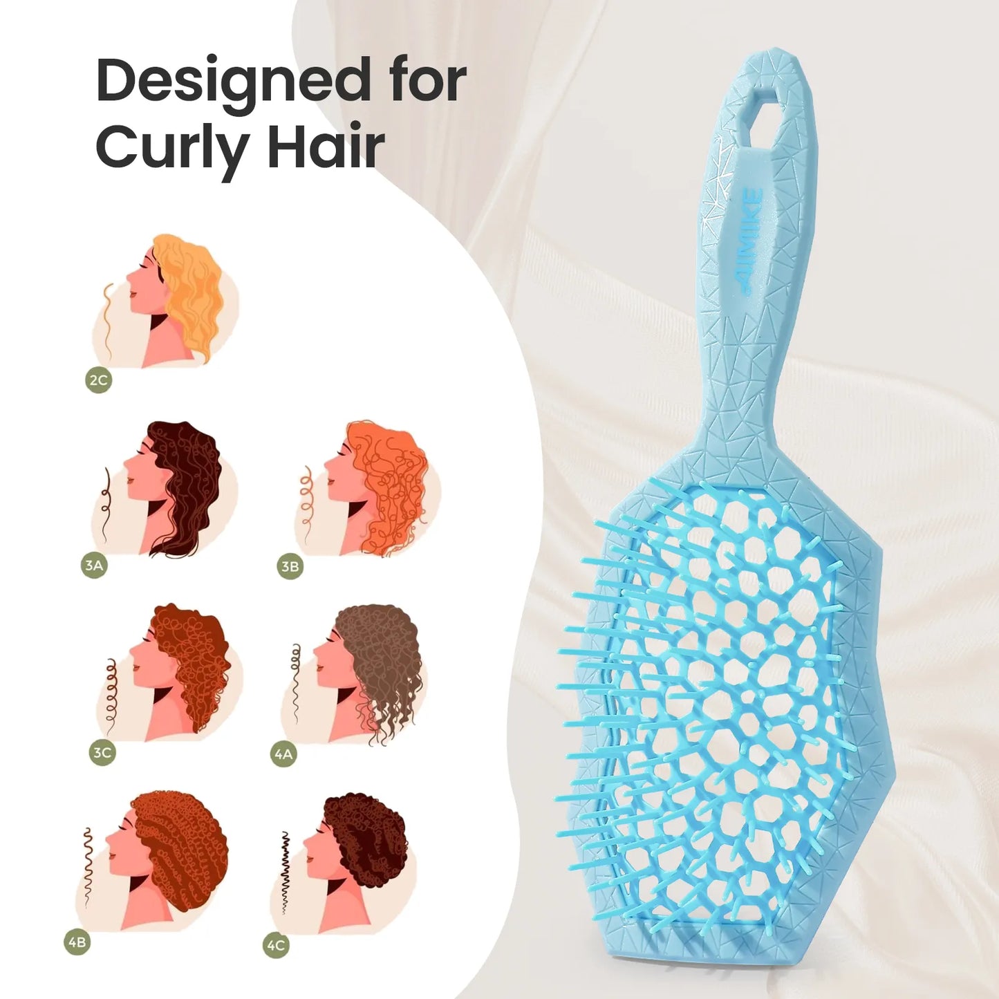 Glacier Detangling Brush - Blue