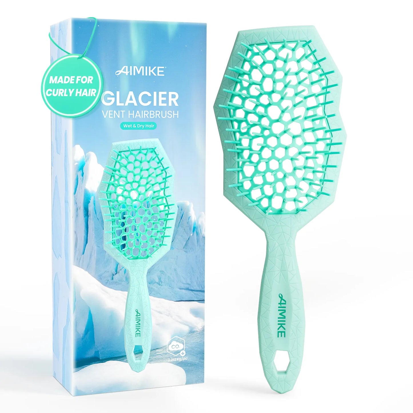 Glacier Detangling Brush - Green