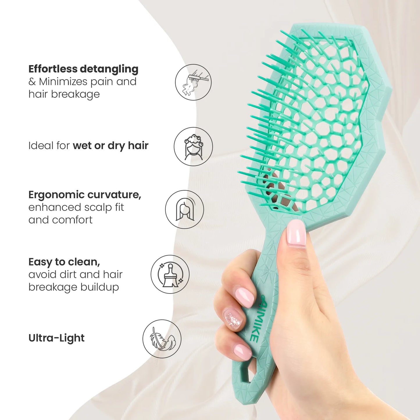 Glacier Detangling Brush - Green