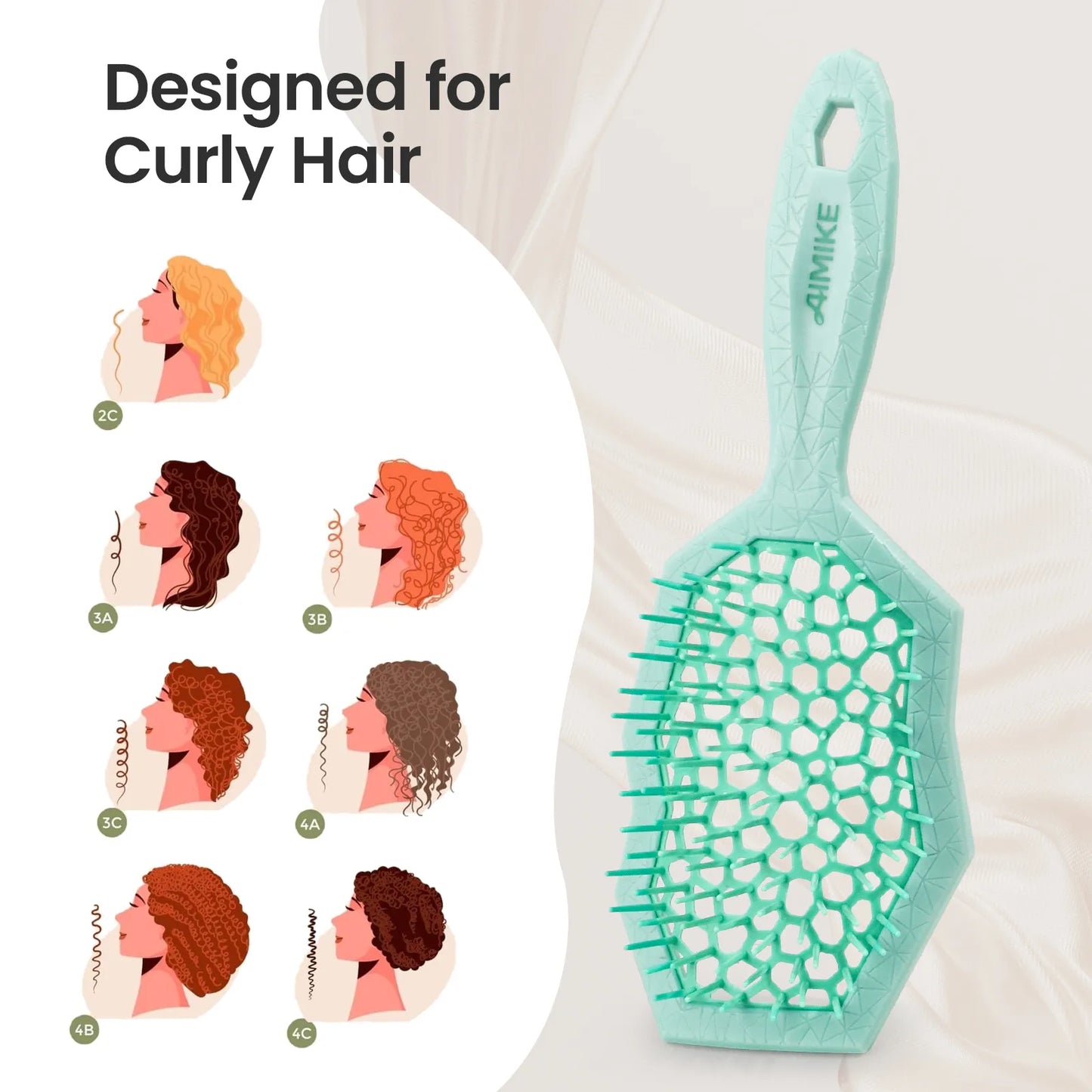 Glacier Detangling Brush - Green