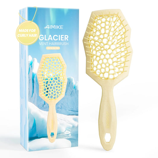 Glacier Detangling Brush - Cream Yellow
