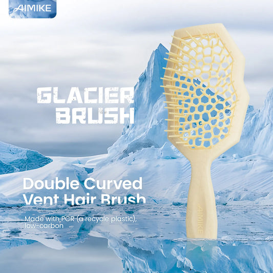 Glacier Detangling Brush - Cream Yellow