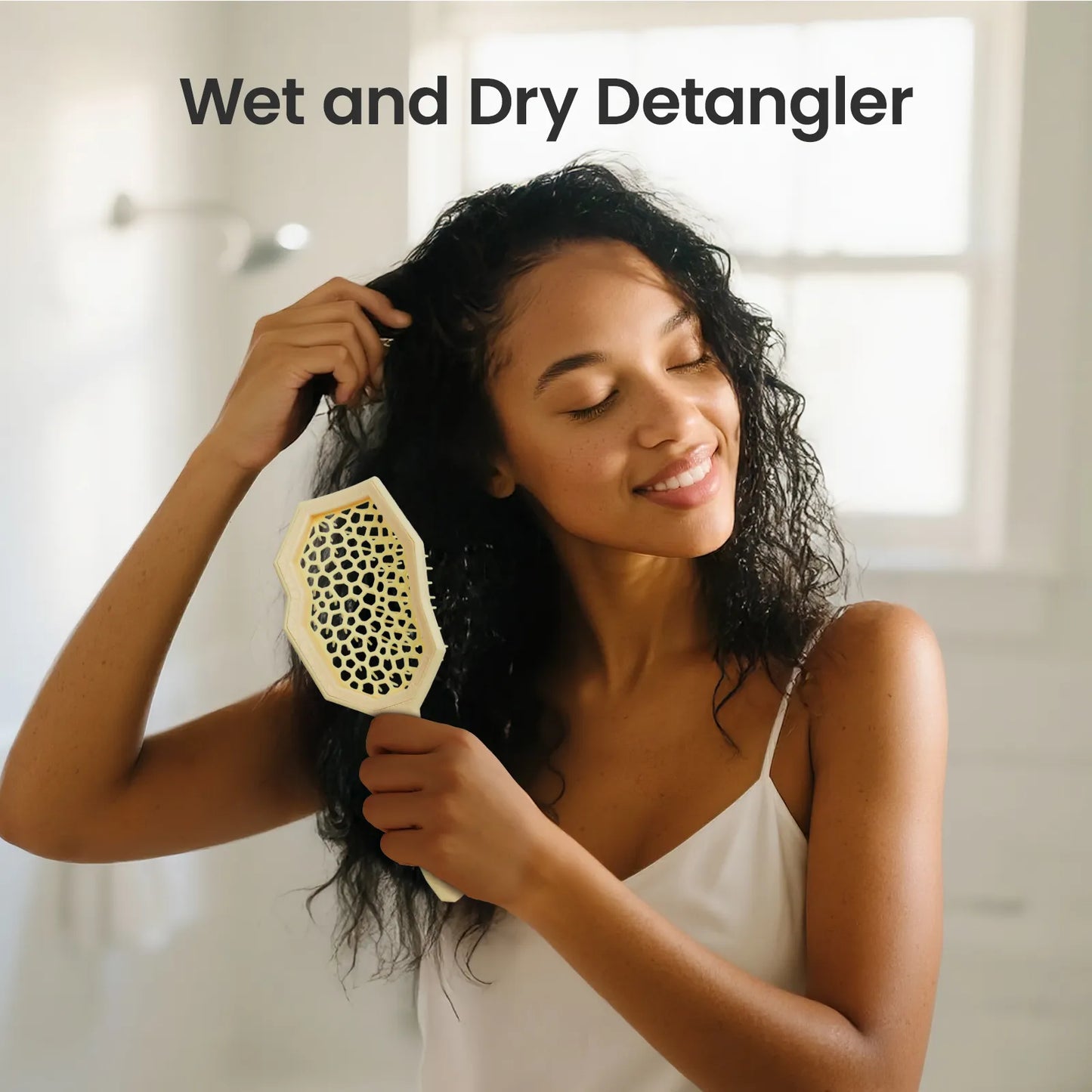 Glacier Detangling Brush - Cream Yellow