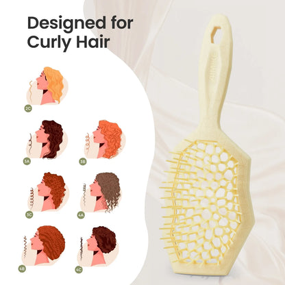 Glacier Detangling Brush - Cream Yellow
