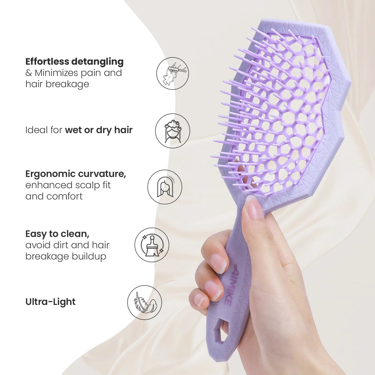 Glacier Detangling Brush - Purple