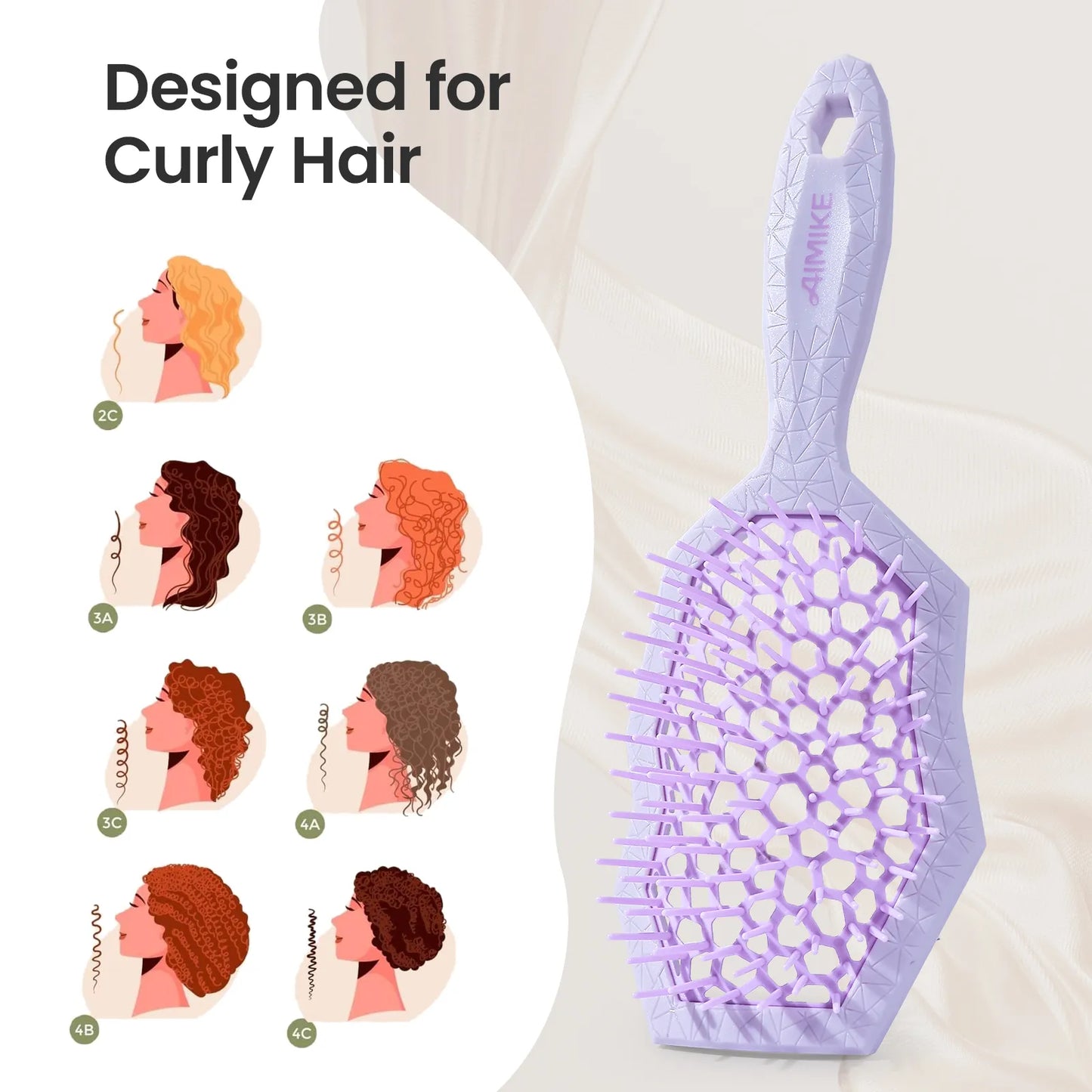 Glacier Detangling Brush - Purple