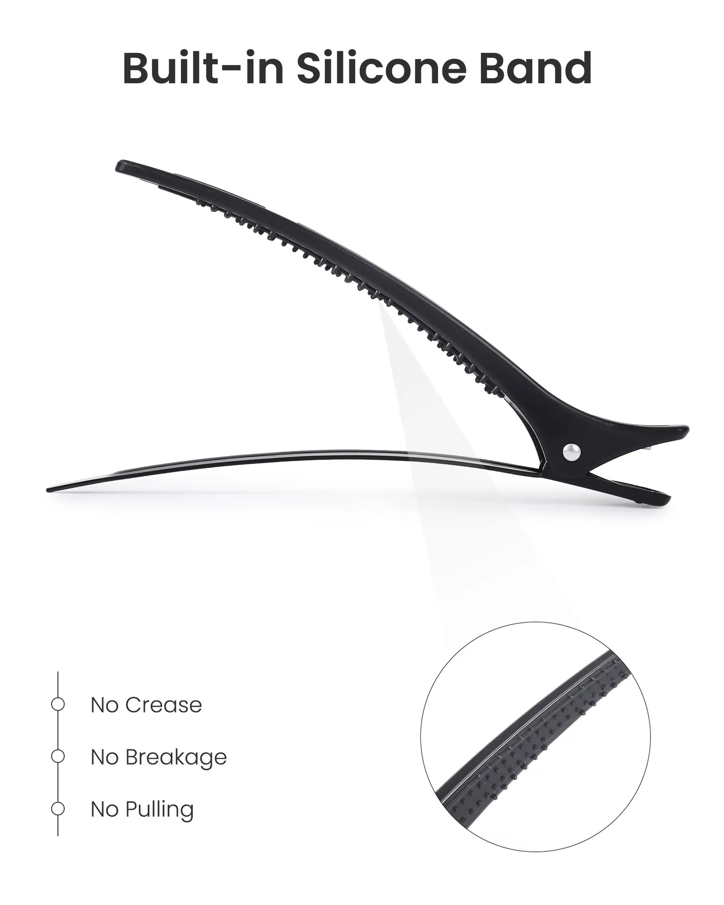 4.8" Pro Sectioning Hair Clips - Black