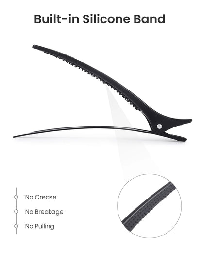 4.8" Pro Sectioning Hair Clips - Black