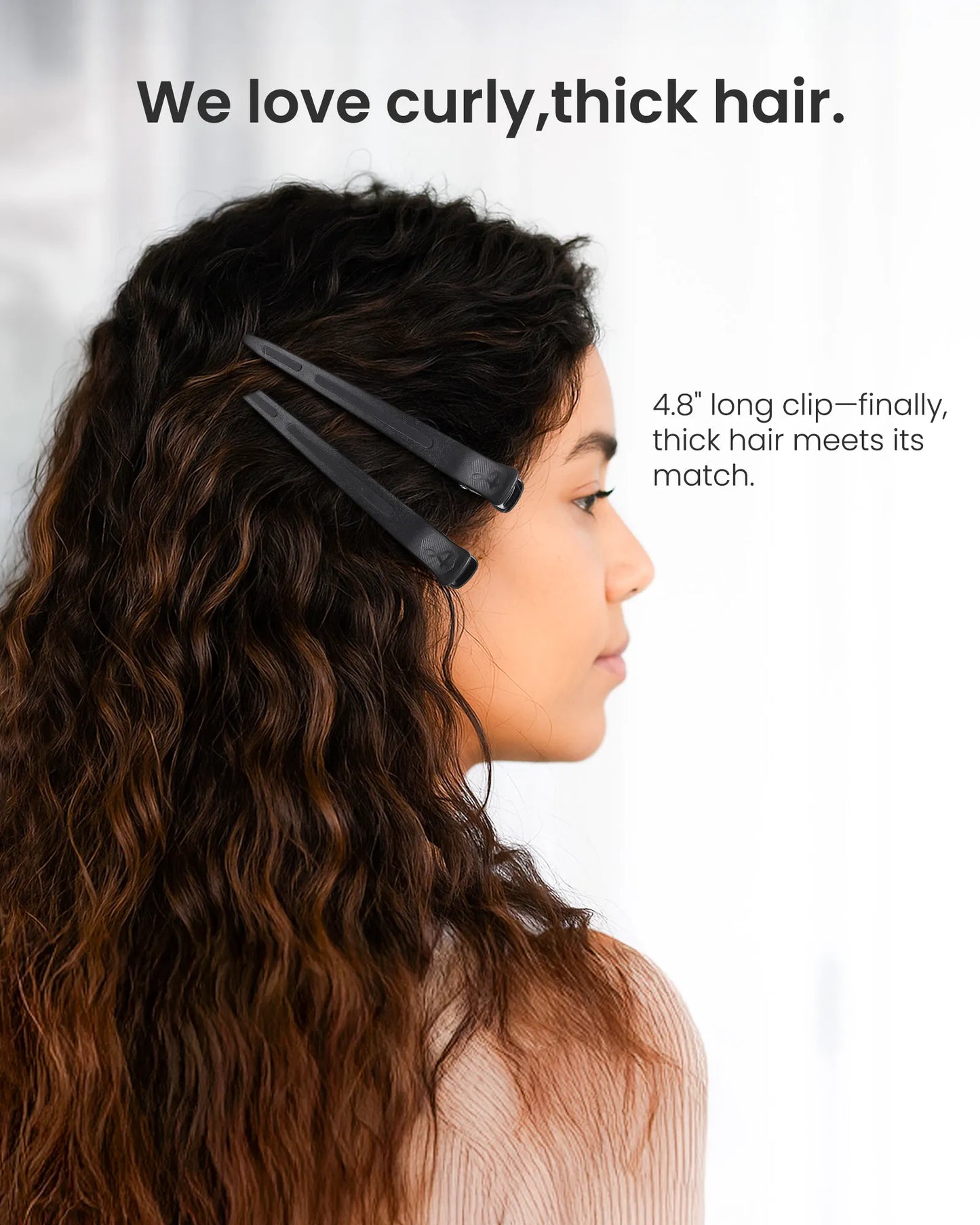 4.8" Pro Sectioning Hair Clips - Black