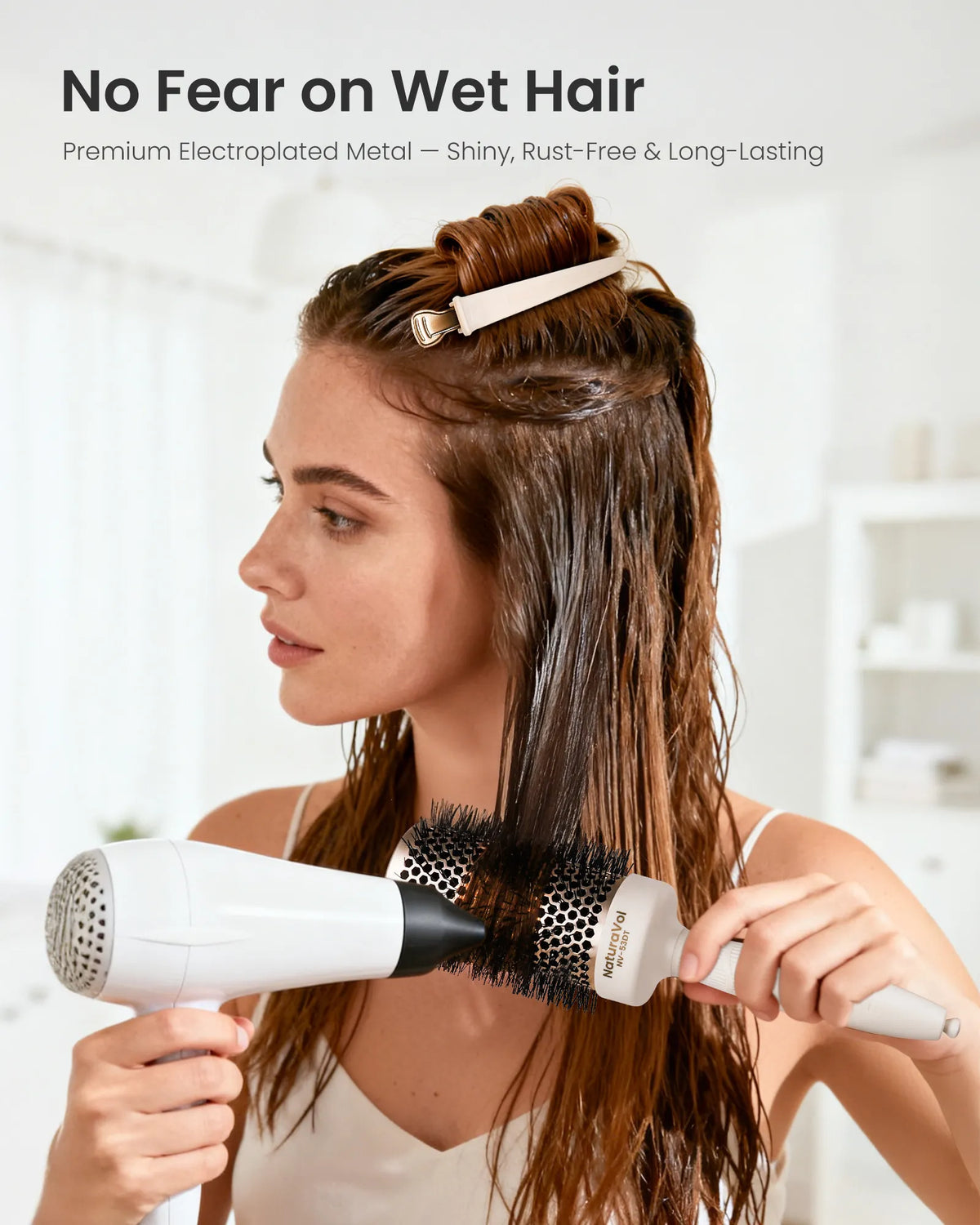 4.8" Pro Sectioning Hair Clips - Desert Titanium