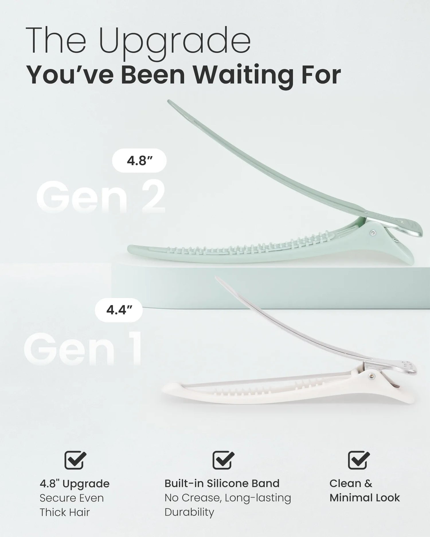 4.8" Pro Sectioning Hair Clips - Sage Green