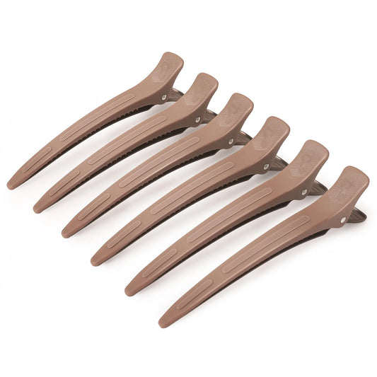 4.8" Pro Sectioning Hair Clips - Mocha Mousse