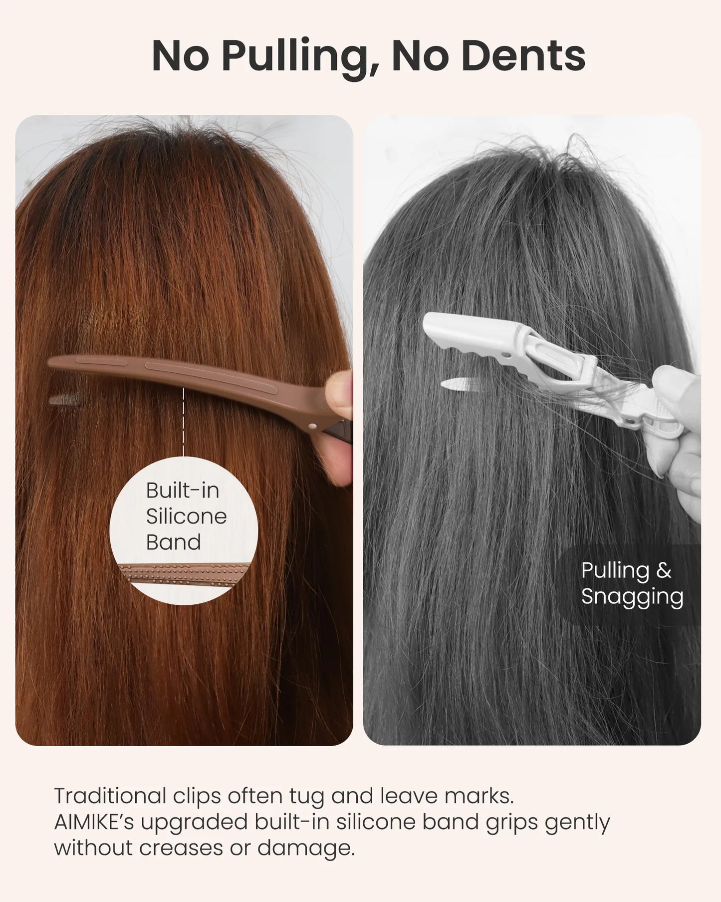 4.8" Pro Sectioning Hair Clips - Mocha Mousse