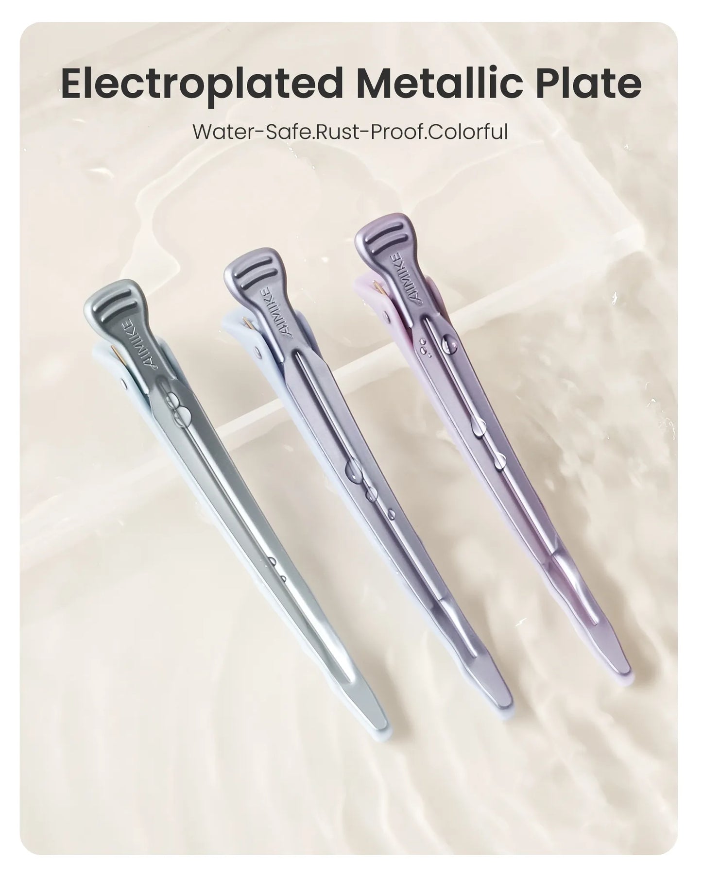 4.8" Pro Sectioning Hair Clips - Morandi Misty Trio