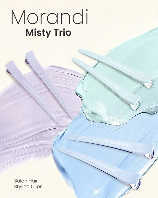 4.8" Pro Sectioning Hair Clips - Morandi Misty Trio