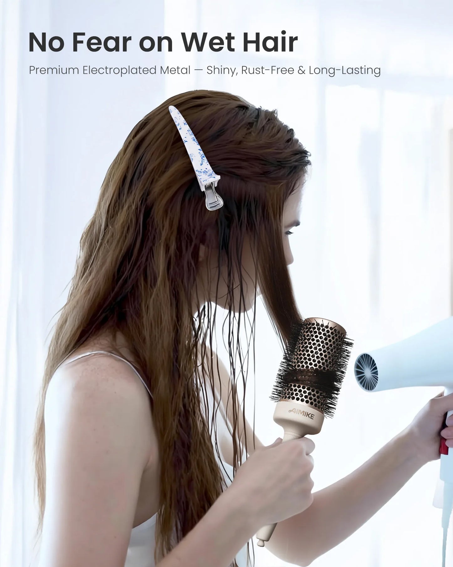 4.8" Pro Sectioning Hair Clips - Porcelia Qing