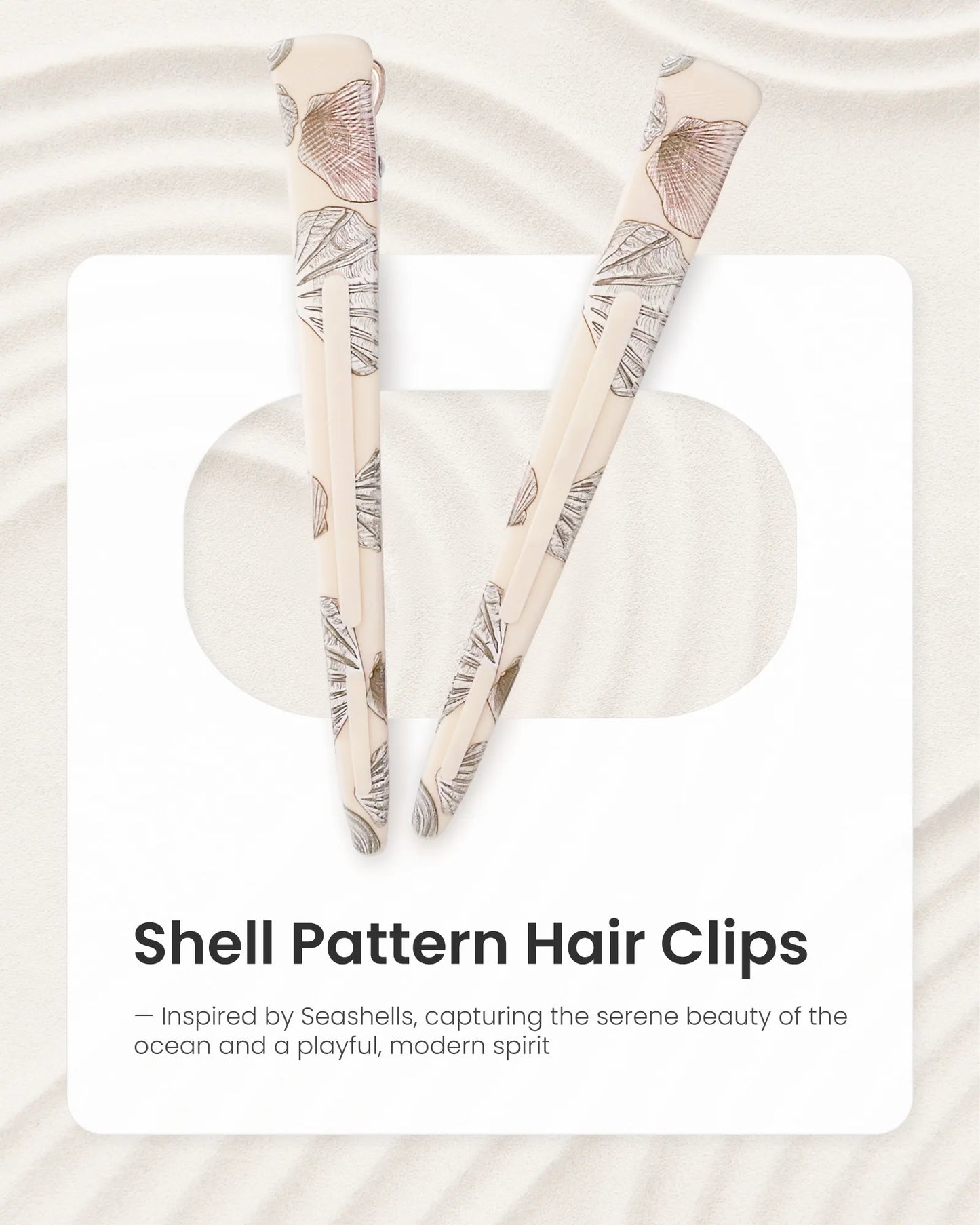 4.8" Pro Sectioning Hair Clips - Shell Pattern