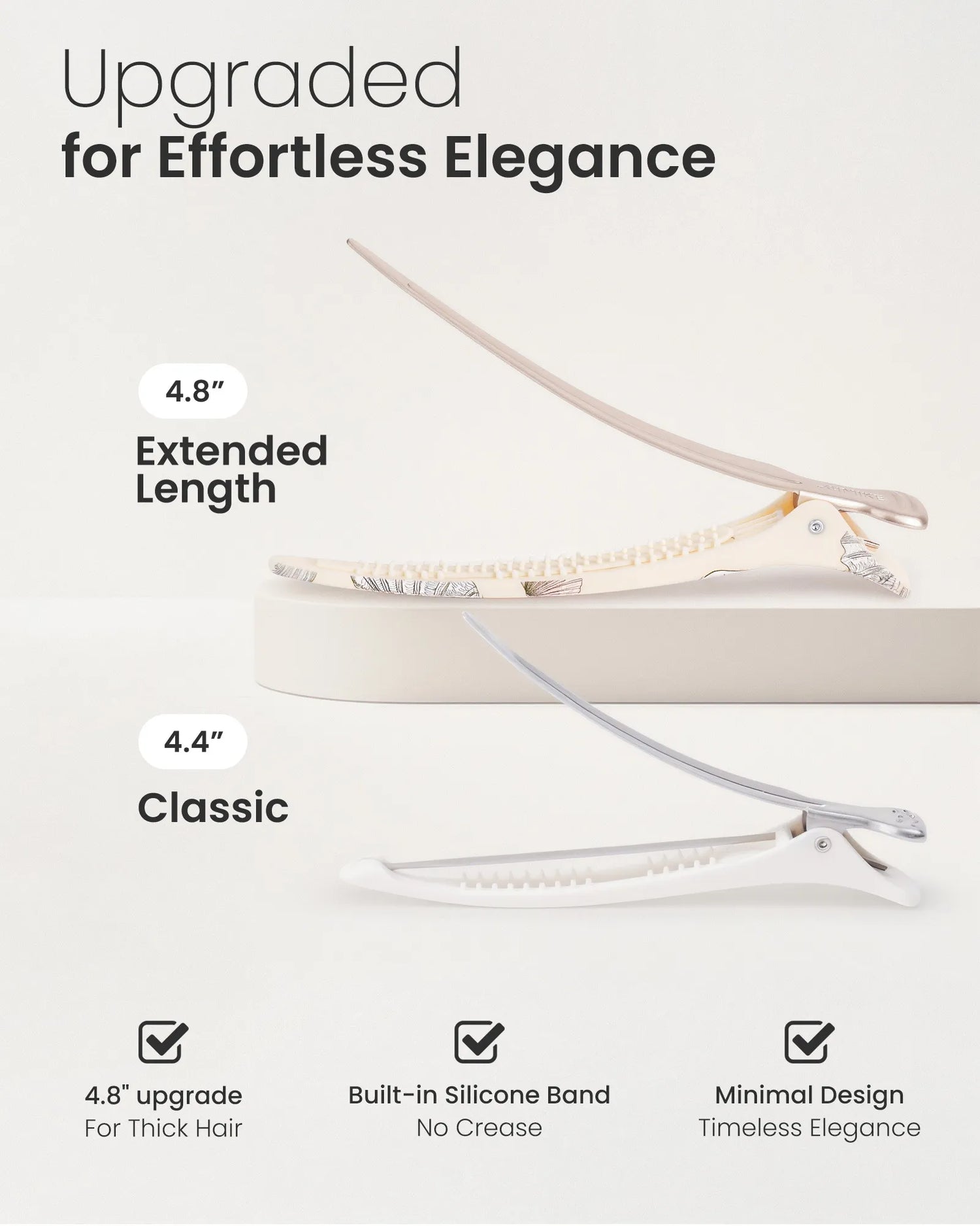 4.8" Pro Sectioning Hair Clips - Shell Pattern
