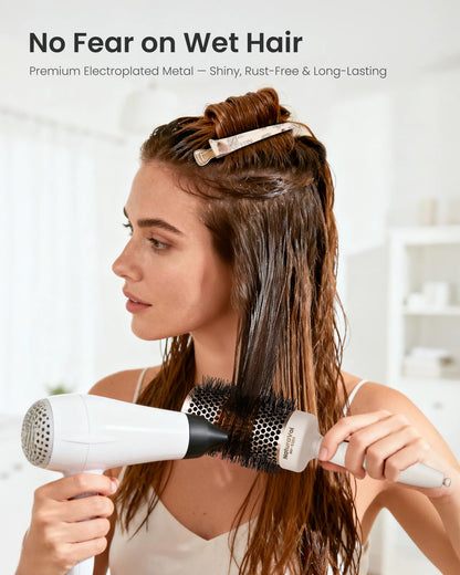 4.8" Pro Sectioning Hair Clips - Shell Pattern