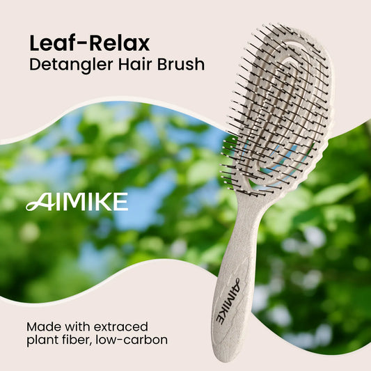 Hemp-Relax Vented Detangler Hair Brush - Beige