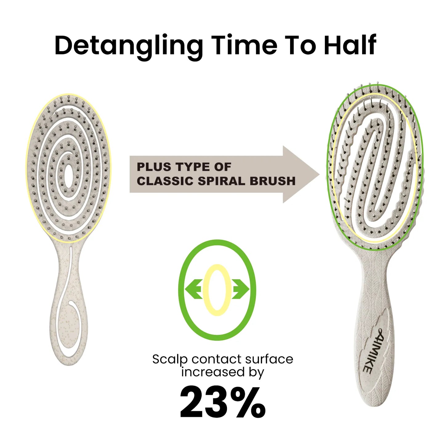 Hemp-Relax Detangling Brush - Beige