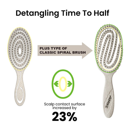 Hemp-Relax Detangling Brush - Beige