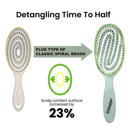 Hemp-Relax Detangling Brush - Green