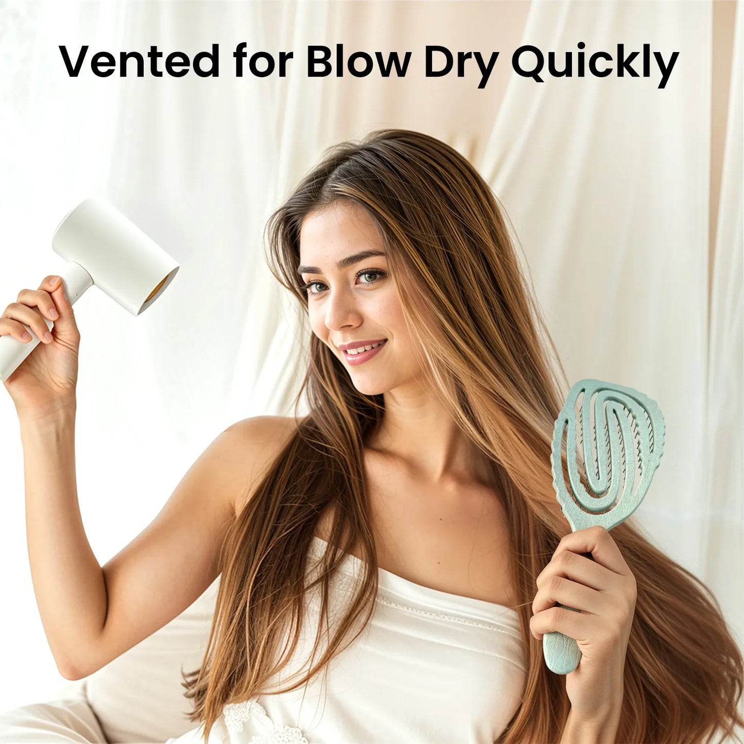 Hemp-Relax Detangling Brush - Green