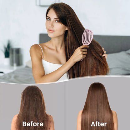 Hemp-Relax Detangling Brush - Porcelain Pink