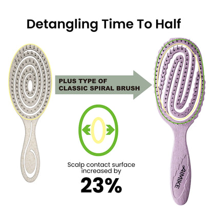 Hemp-Relax Detangling Brush - Pale purple