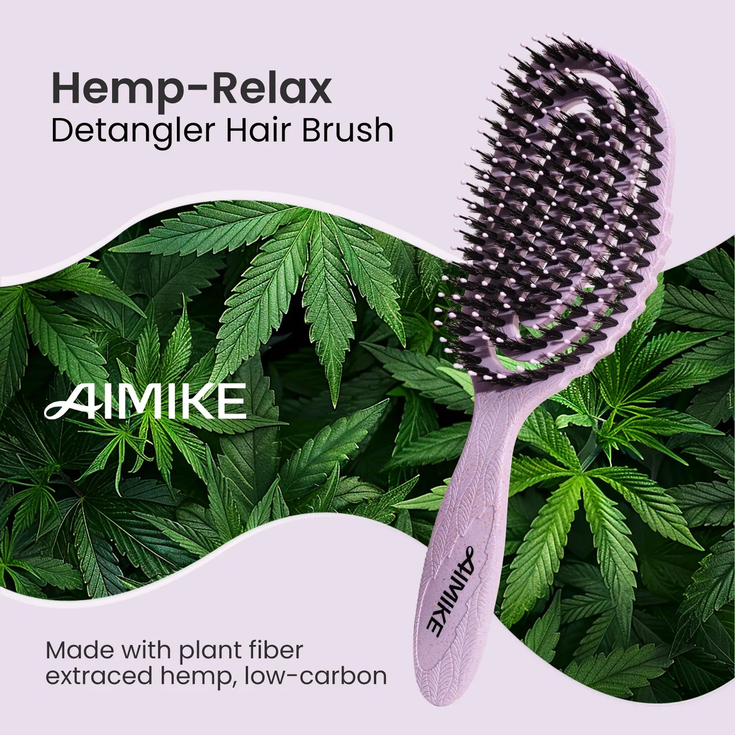 Boar Bristle & Hemp-Relax Detangling Hairbrush