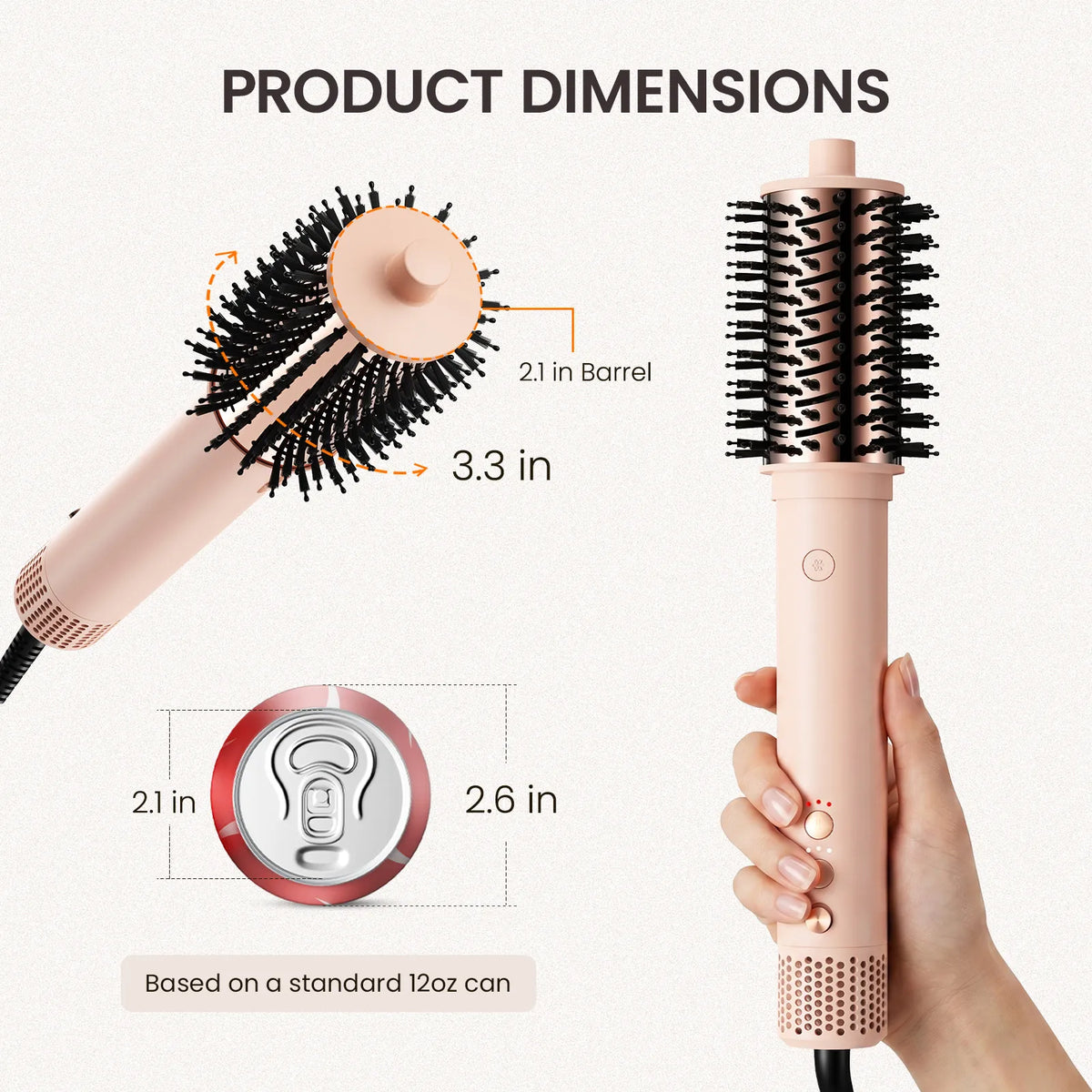 2.1" HyperFlow Blow Dryer Brush Replacement Barrel