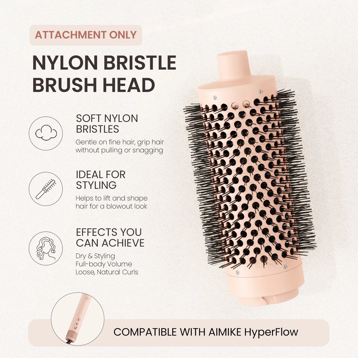 1.7" HyperFlow Blow Dryer Brush Replacement Barrel