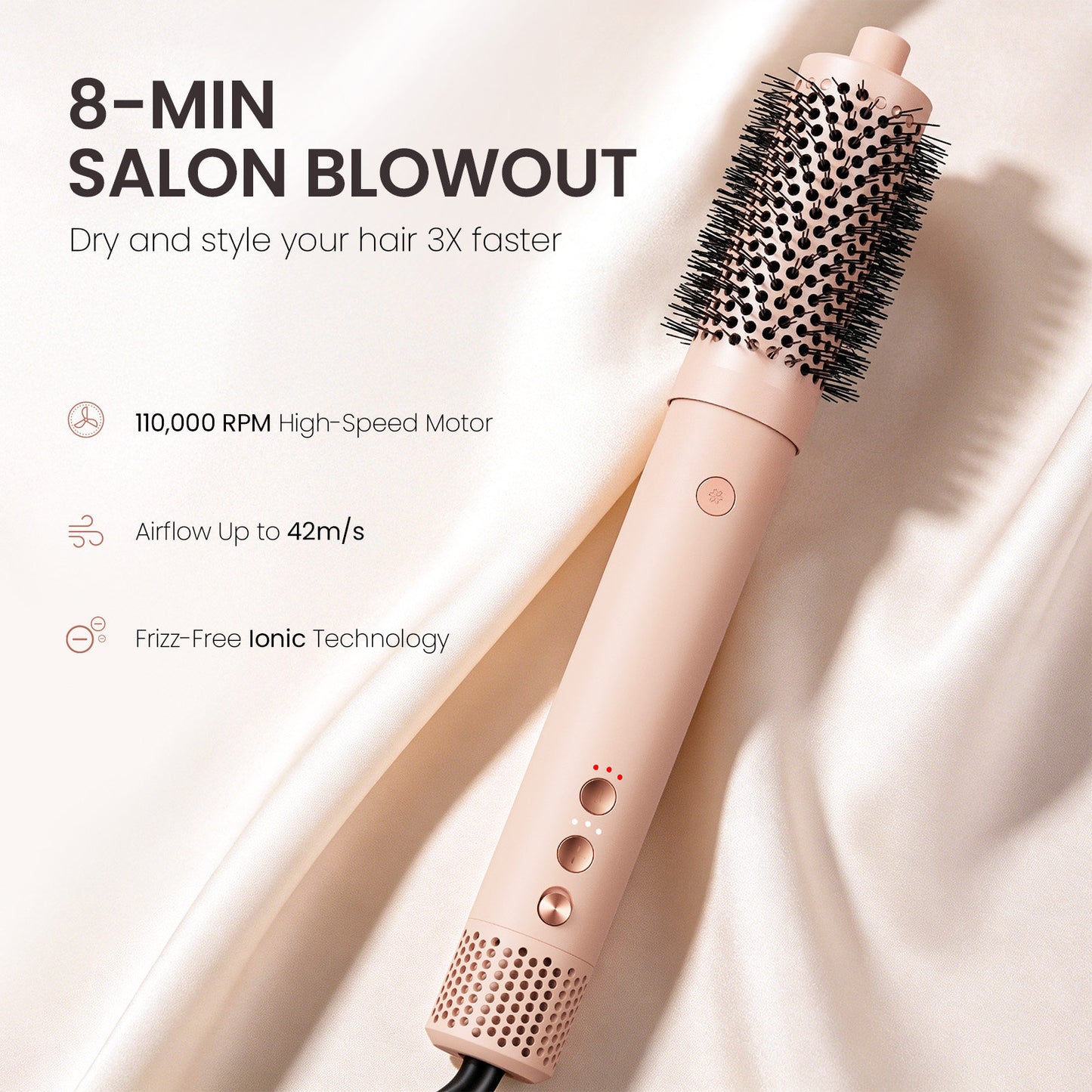 HyperFlow 1.7" High-Speed Blow Dryer Brush for Fine & Flat Hair