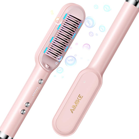 Hair Straightener Brush S10 Pink
