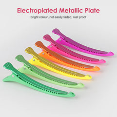 Neon Color Hair Clips for Sectioning