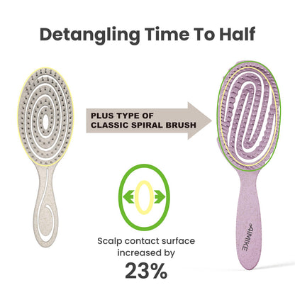 Hemp-Relax Detangler Hair Brush for Smooth, Stress-Free Brushing