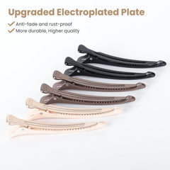 Neutral Color Hair Clips for Styling Sectioning