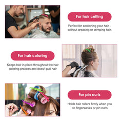 Neon Color Hair Clips for Sectioning