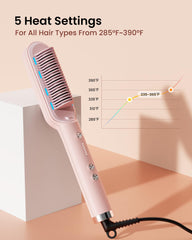 Hair Straightener Brush S10 Pink